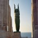 Statue en bronze vert