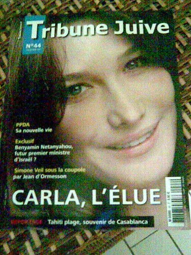 Tribune Juive Carla l' Elue n°44 Janvier 2009.JPG