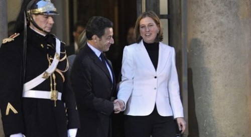 Israël Sarkozy et Tzipi Livin 1 janvier 09.jpg